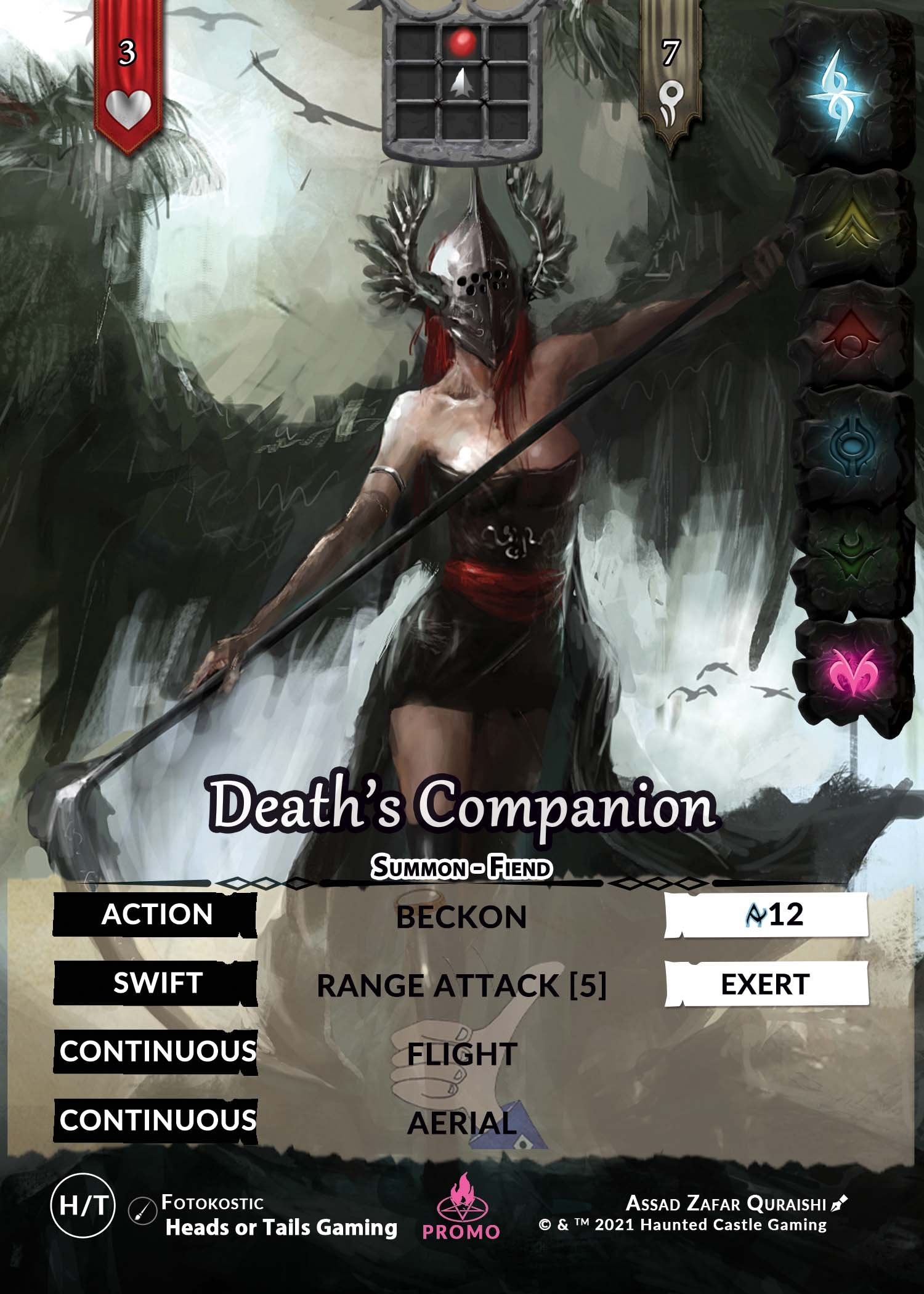 Death's Companion Heads or Tails Gaming Full Art Promo