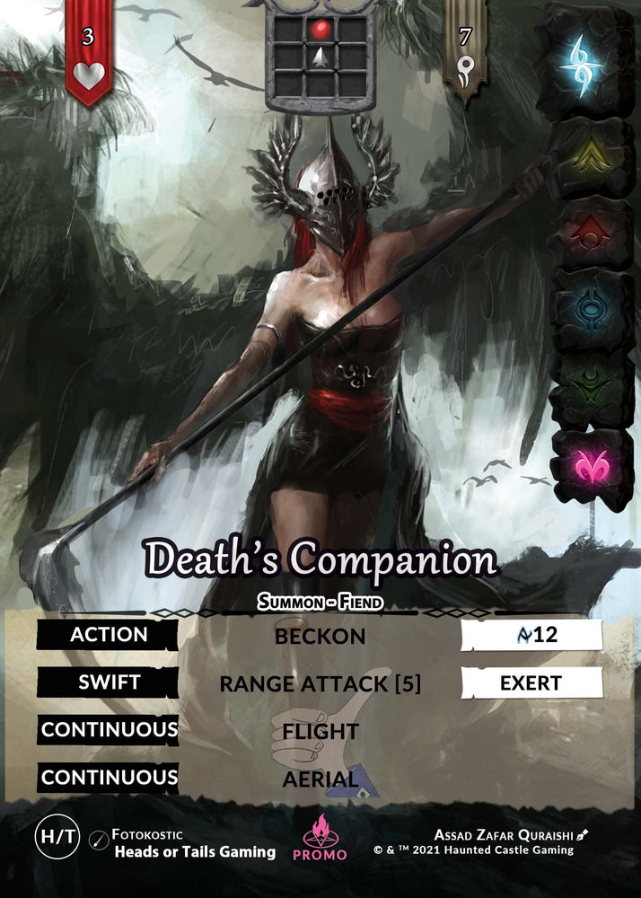 Death's Companion Heads or Tails Gaming Full Art Promo