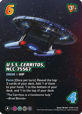 U.S.S. Cerritos, NCC-75567 (Alternate Art) (STK01 5/22) - STK01 5/22 - A - Holofoil