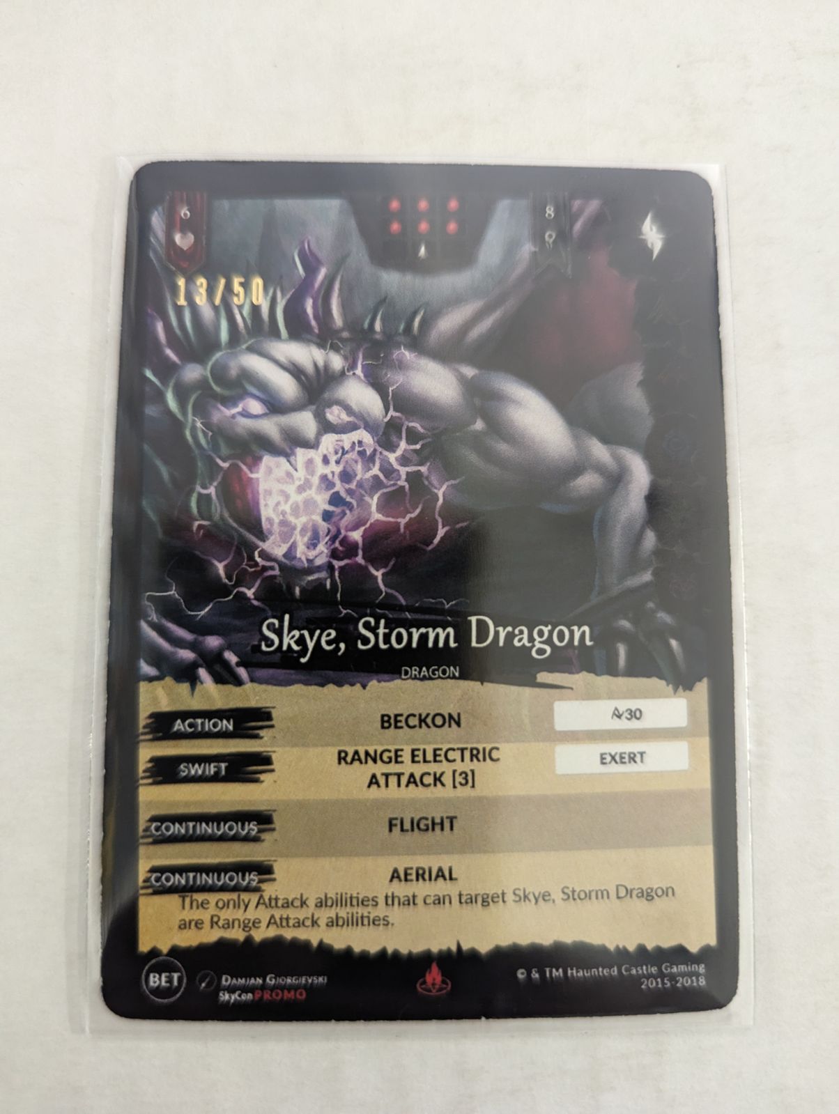 Skye, Storm Dragon Stamped Promo #13-50