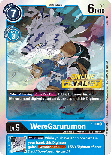 WereGarurumon [P-008] (Online Regional - Finalist) [Promotional Cards]