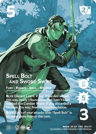 Spell Bolt and Sword Swipe (Alternate Art)