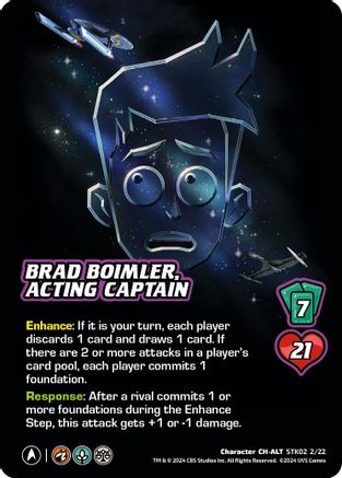 Brad Boimler, Acting Captain (Alternate Art) - STK02 2/22 - C - Holofoil