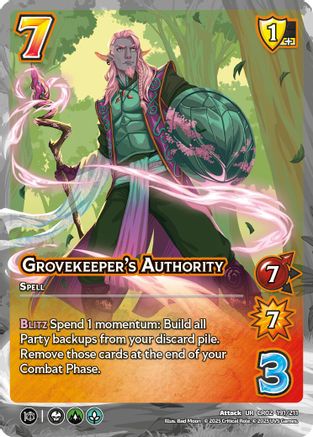 Grovekeeper's Authority