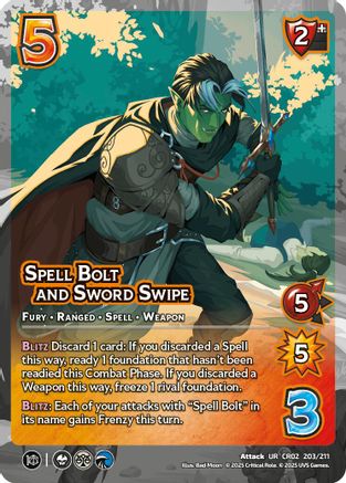 Spell Bolt and Sword Swipe