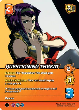 Questioning Threat (Alternate Art) - Challenger Series: Cowboy Bebop and Trigun Stampede (CBTS)
