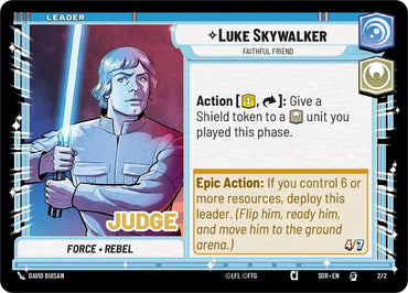 Luke Skywalker - Faithful Friend (3/002) (Judge Promo) (002/002) [Spark of Rebellion Promos]