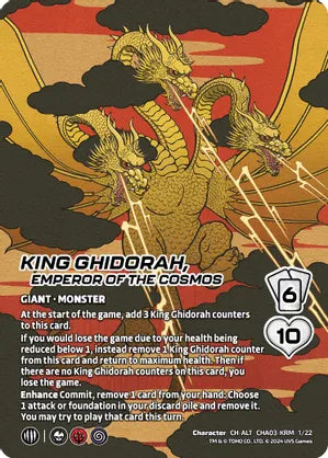 King Ghidorah, Emperor of the Cosmos (Alternate Art) - Challenger Series: Godzilla