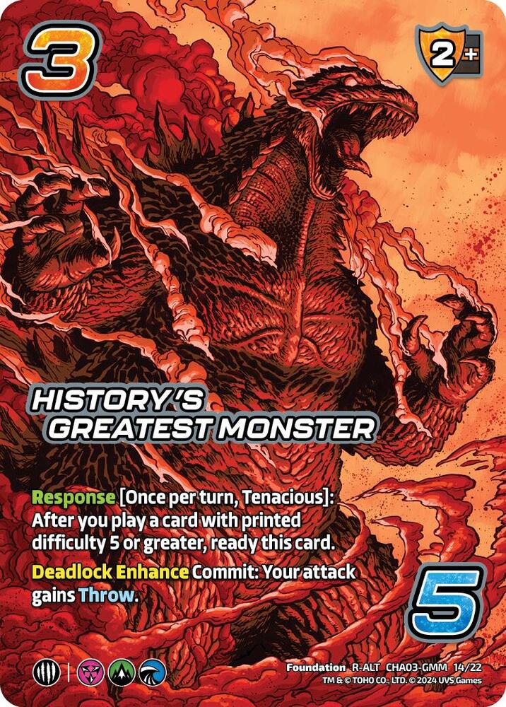 History's Greatest Monster (Alternate Art) - Challenger Series: Godzilla