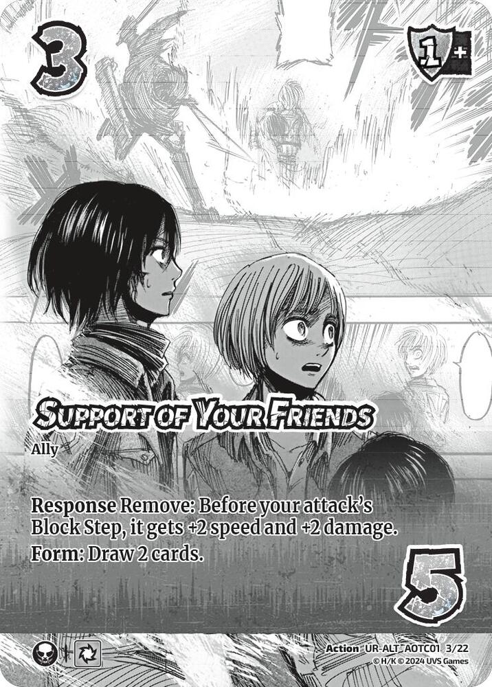 Support of Your Friends (Alternate Art) - Challenger Series: Attack on Titan: Battle for Humanity (CSAOT)