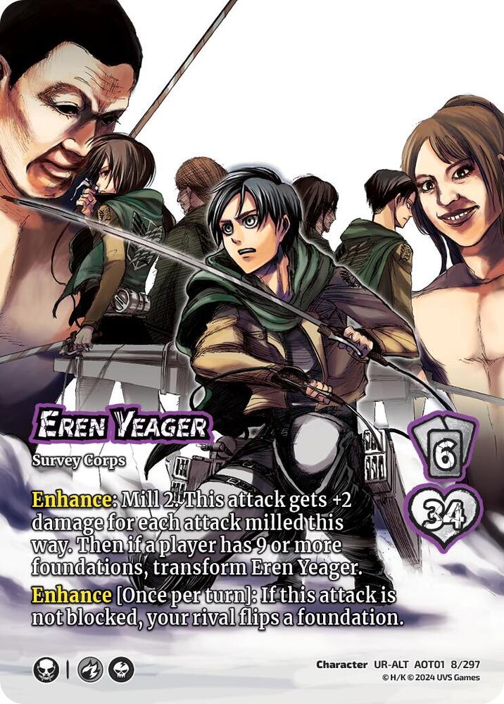 Eren Yeager // Eren, Attack Titan (Alternate Art) - Attack on Titan: Battle for Humanity (AOT1)