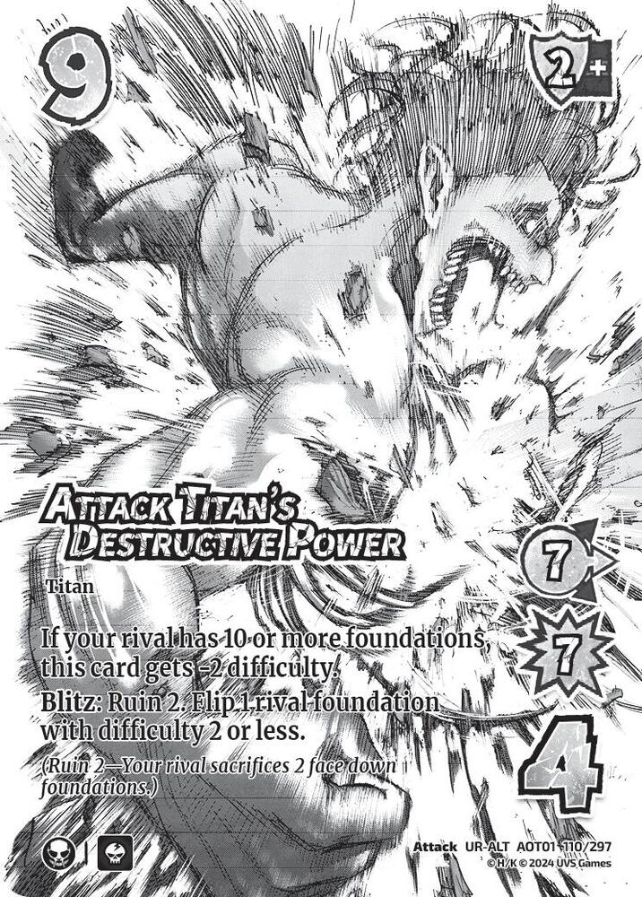 Attack Titan's Destructive Power (Alternate Art) - Attack on Titan: Battle for Humanity (AOT1)