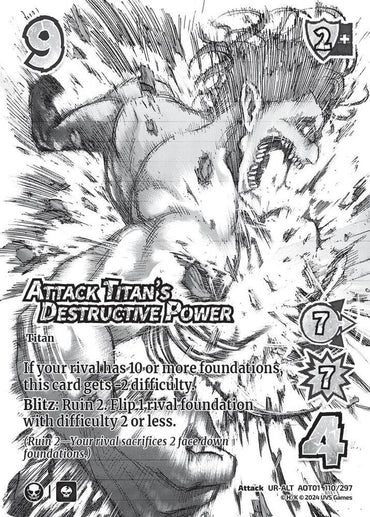 Attack Titan's Destructive Power (Alternate Art) - Attack on Titan: Battle for Humanity (AOT1)