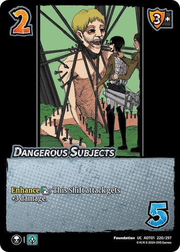 Dangerous Subjects - Attack on Titan: Battle for Humanity (AOT1)