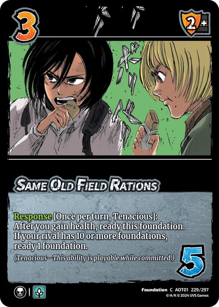 Same Old Field Rations - Attack on Titan: Battle for Humanity (AOT1)
