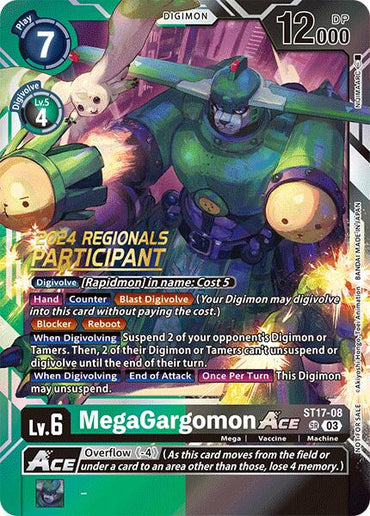 MegaGargomon ACE [ST17-08] (2024 Regionals Participant) [Starter Deck: Double Typhoon Advanced Deck Set]