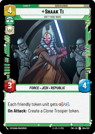 Shaak Ti - Unity Wins Wars (094/257) (094/257) [Twilight of the Republic]