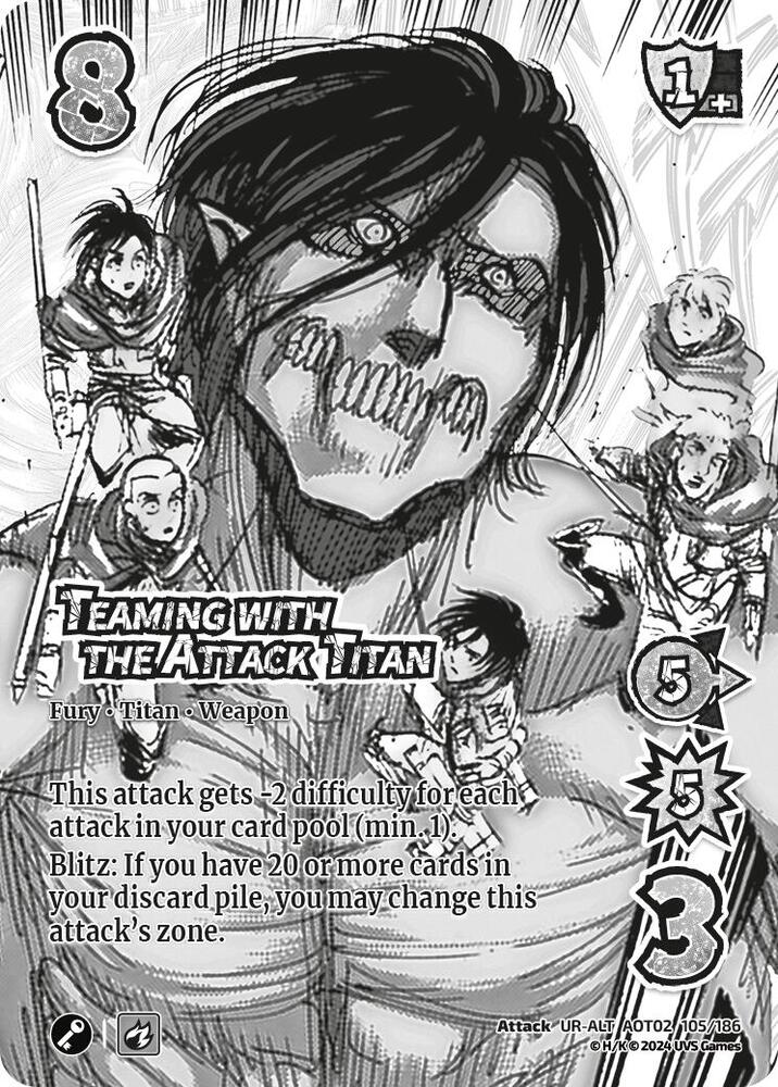 Teaming with the Attack Titan (Alternate Art) - Attack On Titan: Origins of Power (AOT02)