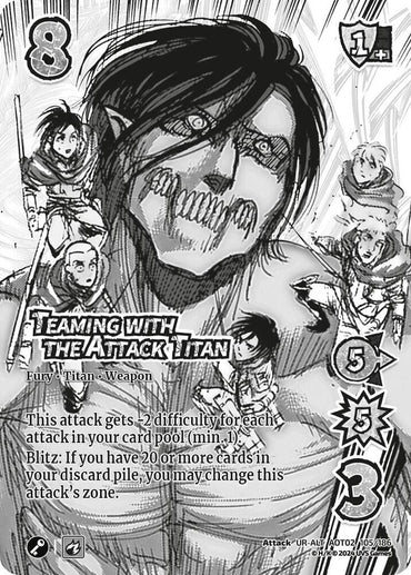 Teaming with the Attack Titan (Alternate Art) - Attack On Titan: Origins of Power (AOT02)