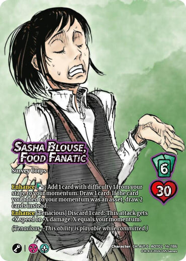 Sasha Blouse, Food Fanatic (Alternate Art) - Attack On Titan: Origins of Power (AOT02)