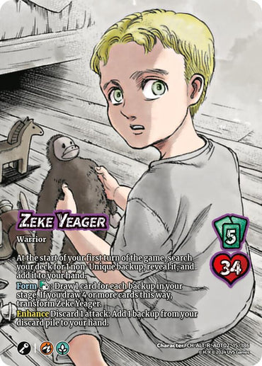 Zeke Yeager // Zeke, Beast Titan (Alternate Art) - Attack On Titan: Origins of Power (AOT02)