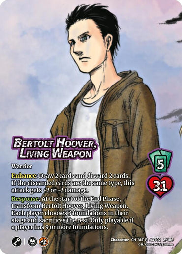 Bertolt Hoover, Living Weapon // Bertolt, Colossus Titan Advancing (Alternate Art) - Attack On Titan: Origins of Power (AOT02)