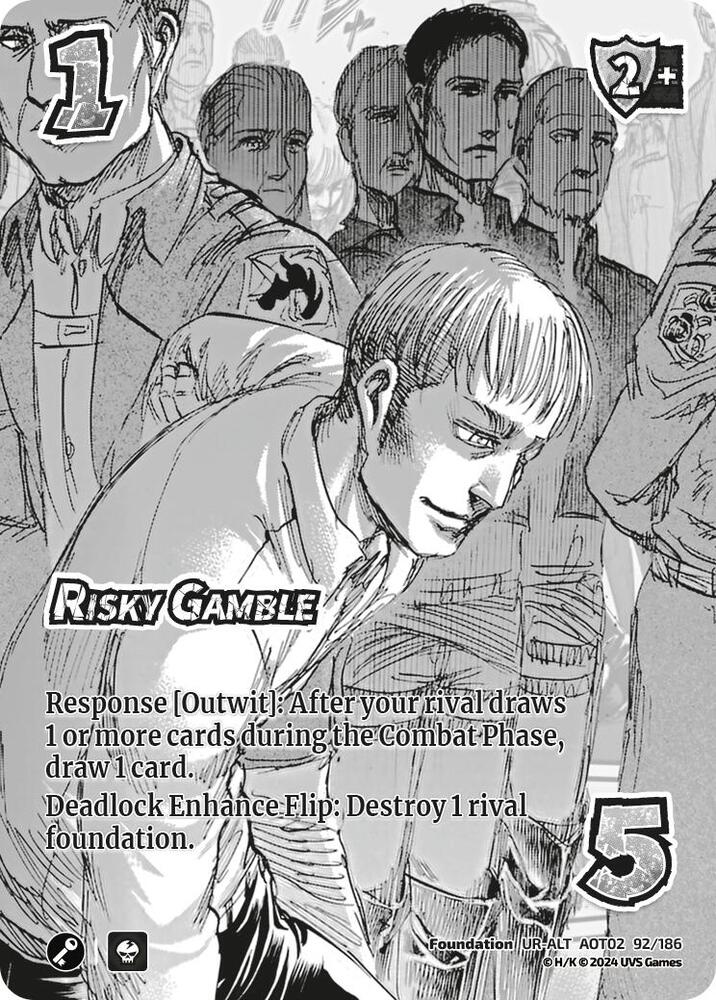 Risky Gamble (Alternate Art) - Attack On Titan: Origins of Power (AOT02)