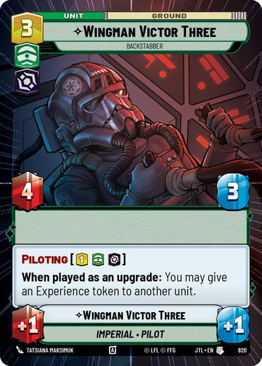 Wingman Victor Three - Backstabber (820) (Hyperspace Foil) (820) [Jump to Lightspeed]