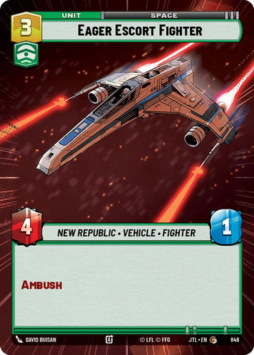 Eager Escort Fighter (846) (Hyperspace Foil) (846) [Jump to Lightspeed]