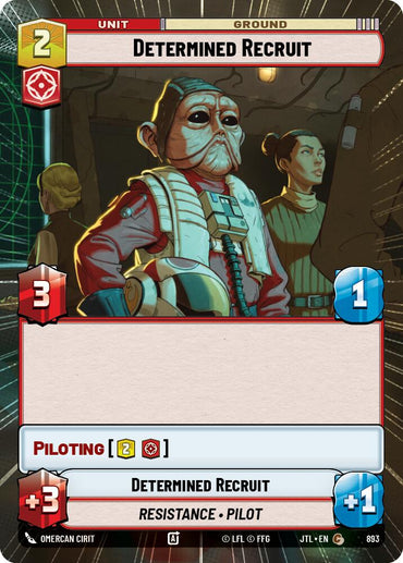 Determined Recruit (893) (Hyperspace Foil) (893) [Jump to Lightspeed]