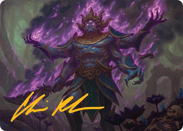 Rot-Curse Rakshasa Art Card (13/54) (Gold-Stamped Signature) [Tarkir: Dragonstorm Art Series]