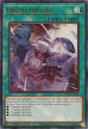 Onomatopaira [RA04-EN089] Ultra Rare