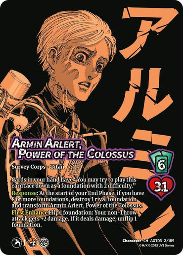 Armin Arlert, Power of the Colossus // Colossus Titan, Finale