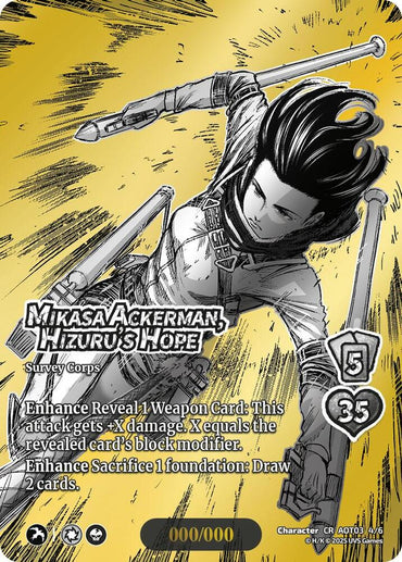 Mikasa Ackerman, Hizuru's Hope (Chrome Rare) - Foil #13/100