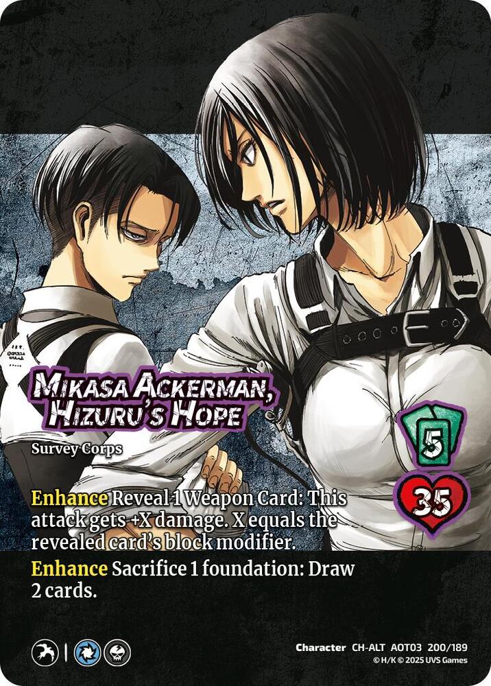 Mikasa Ackerman, Hizuru's Hope (Alternate Art) - Foil