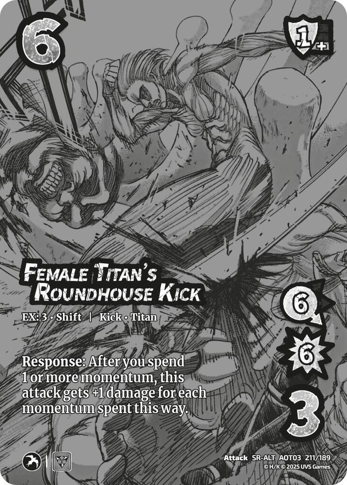 Female Titan's Roundhouse Kick // Annie's Contemplations (Alternate Art) - Foil