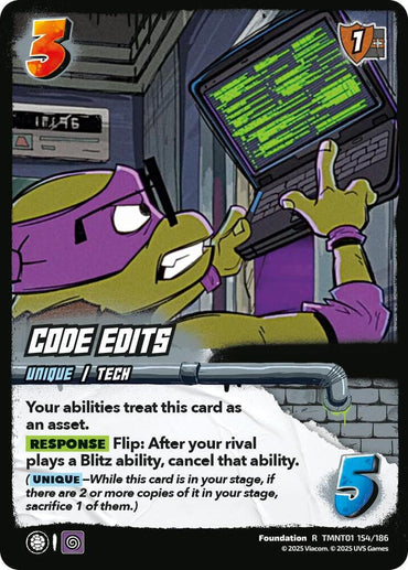 Code Edits - Teenage Mutant Ninja Turtles (TMNT)