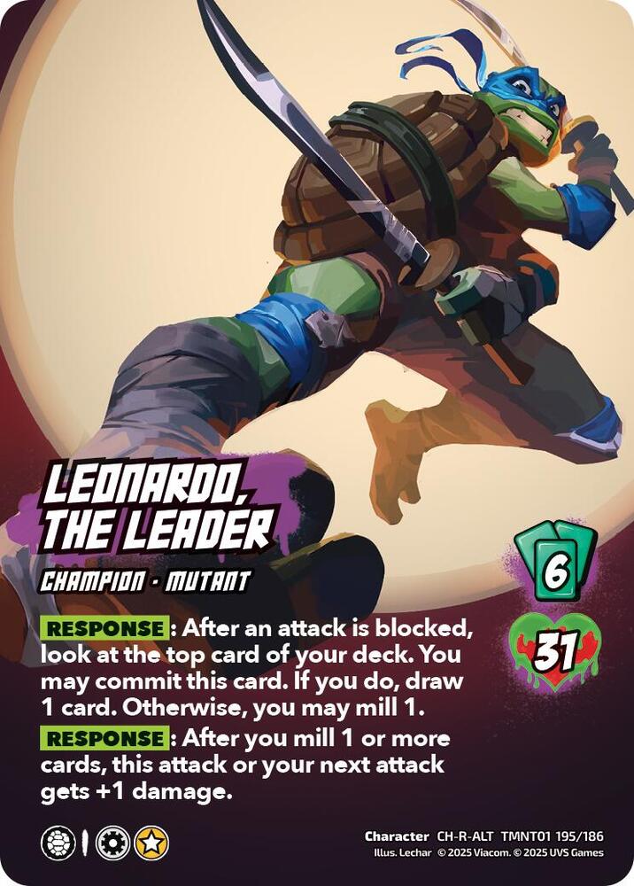 Leonardo, the Leader (Alternate Art) (195) - Teenage Mutant Ninja Turtles (TMNT)