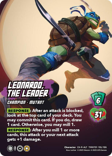 Leonardo, the Leader (Alternate Art) (195) - Teenage Mutant Ninja Turtles (TMNT)