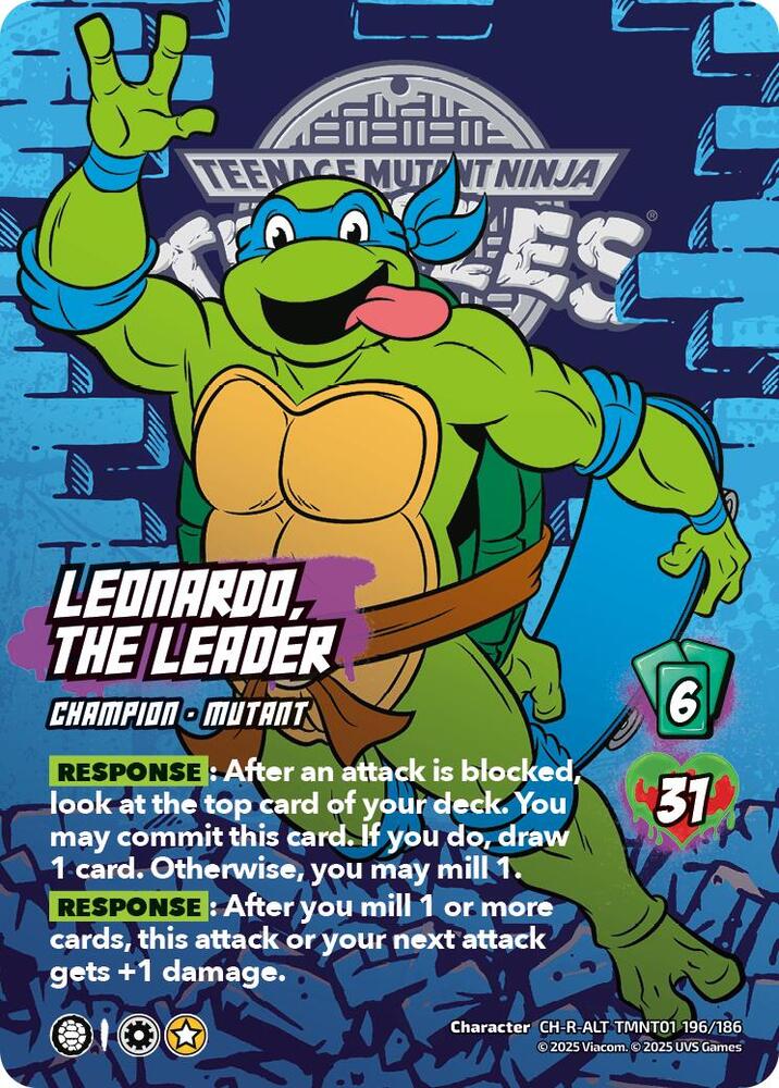 Leonardo, the Leader (Alternate Art) (196) - Teenage Mutant Ninja Turtles (TMNT)