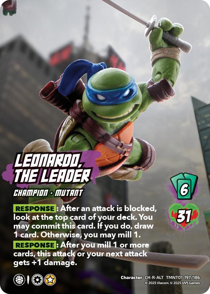 Leonardo, the Leader (Alternate Art) (197) - Teenage Mutant Ninja Turtles (TMNT)