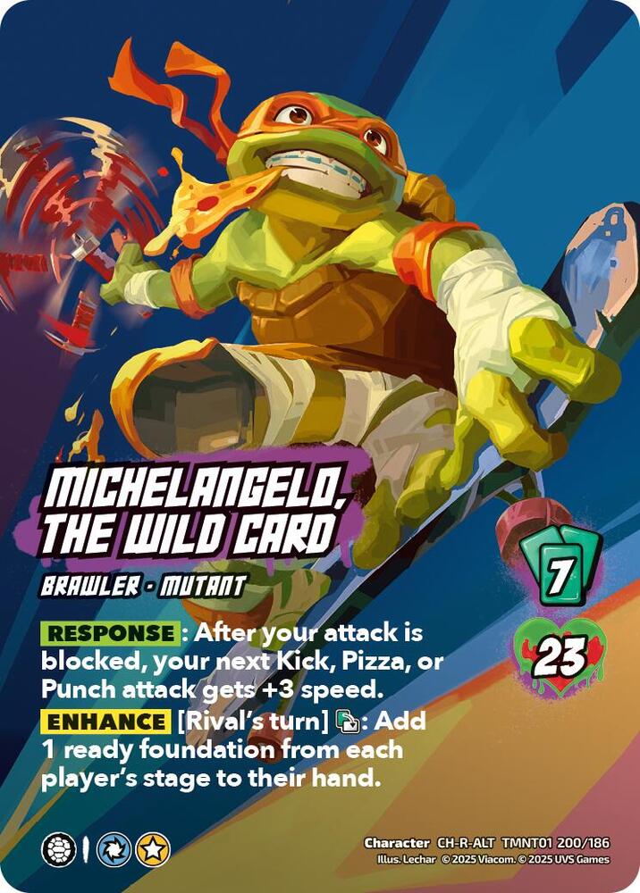 Michelangelo, the Wild Card (Alternate Art) (200) - Teenage Mutant Ninja Turtles (TMNT)
