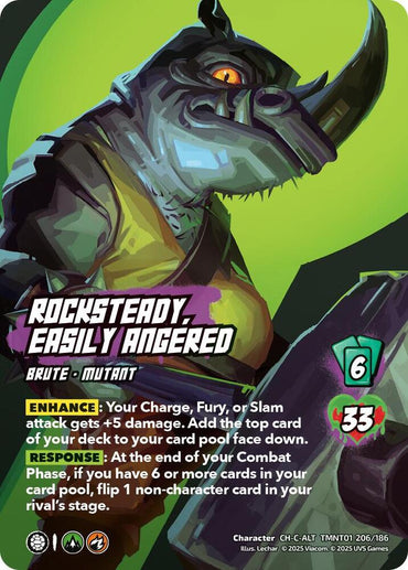 Rocksteady, Easily Angered (Alternate Art) - Teenage Mutant Ninja Turtles (TMNT)