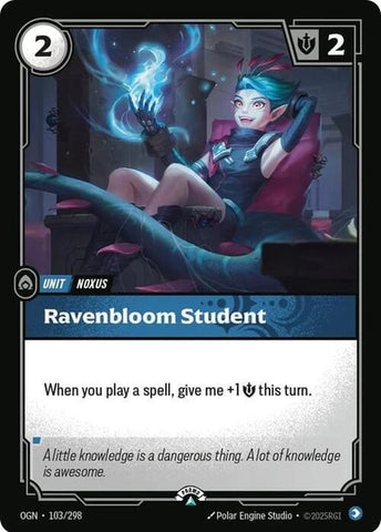Ravenbloom Student - Riftbound Organized Play Promotional Cards (OPP)