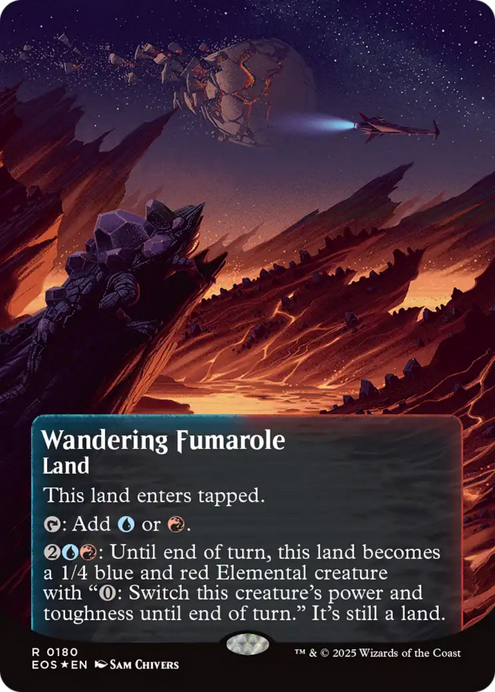 Wandering Fumarole (0180) (Borderless) (Galaxy Foil) [Edge of Eternities: Stellar Sights]