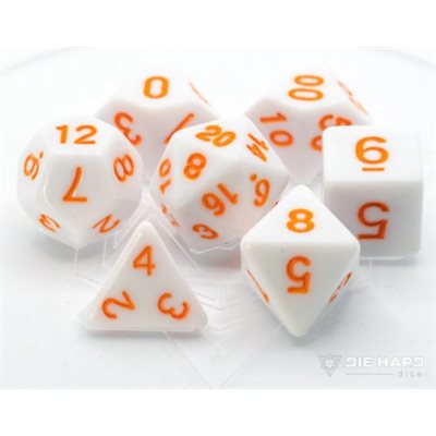 White/ Pastel Orange 7pc