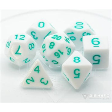 White/ Pastel Teal 7pc