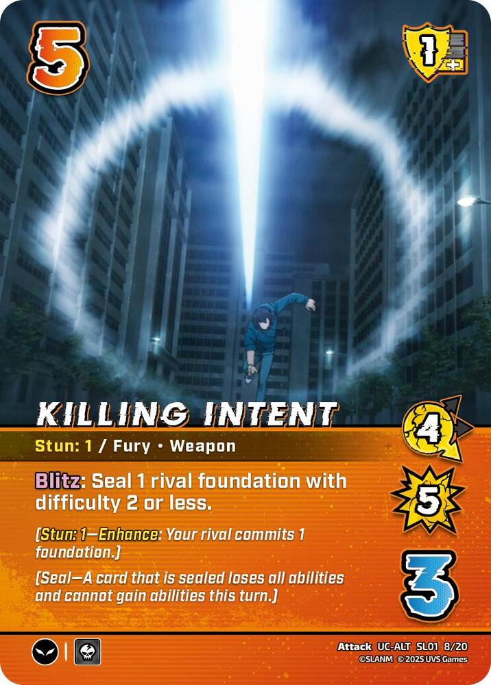 Killing Intent (Alternate Art) - SL01 8/20 - Alternate Art Uncommon