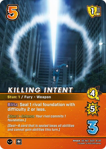 Killing Intent (Alternate Art) - SL01 8/20 - Alternate Art Uncommon