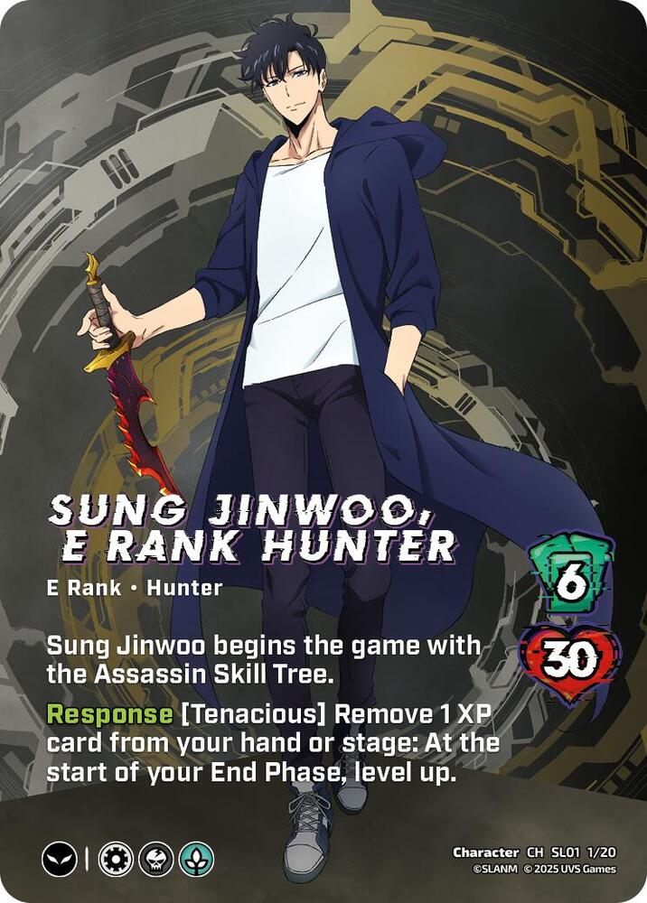 Sung Jinwoo, E Rank Hunter - SL01 1/20 - Character Ultra Rare